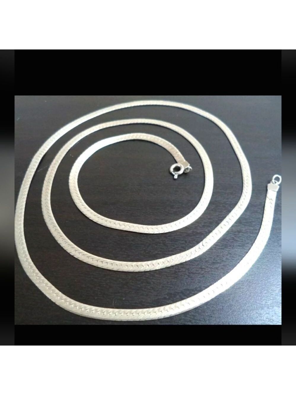 VINTAGE SIGNED ITALY STERLING SILVER 30" NECKLACE